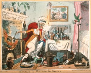 A Haggard Old Woman Carelessly Mixing a Recipe for Corns by Unbekannt Unbekannt